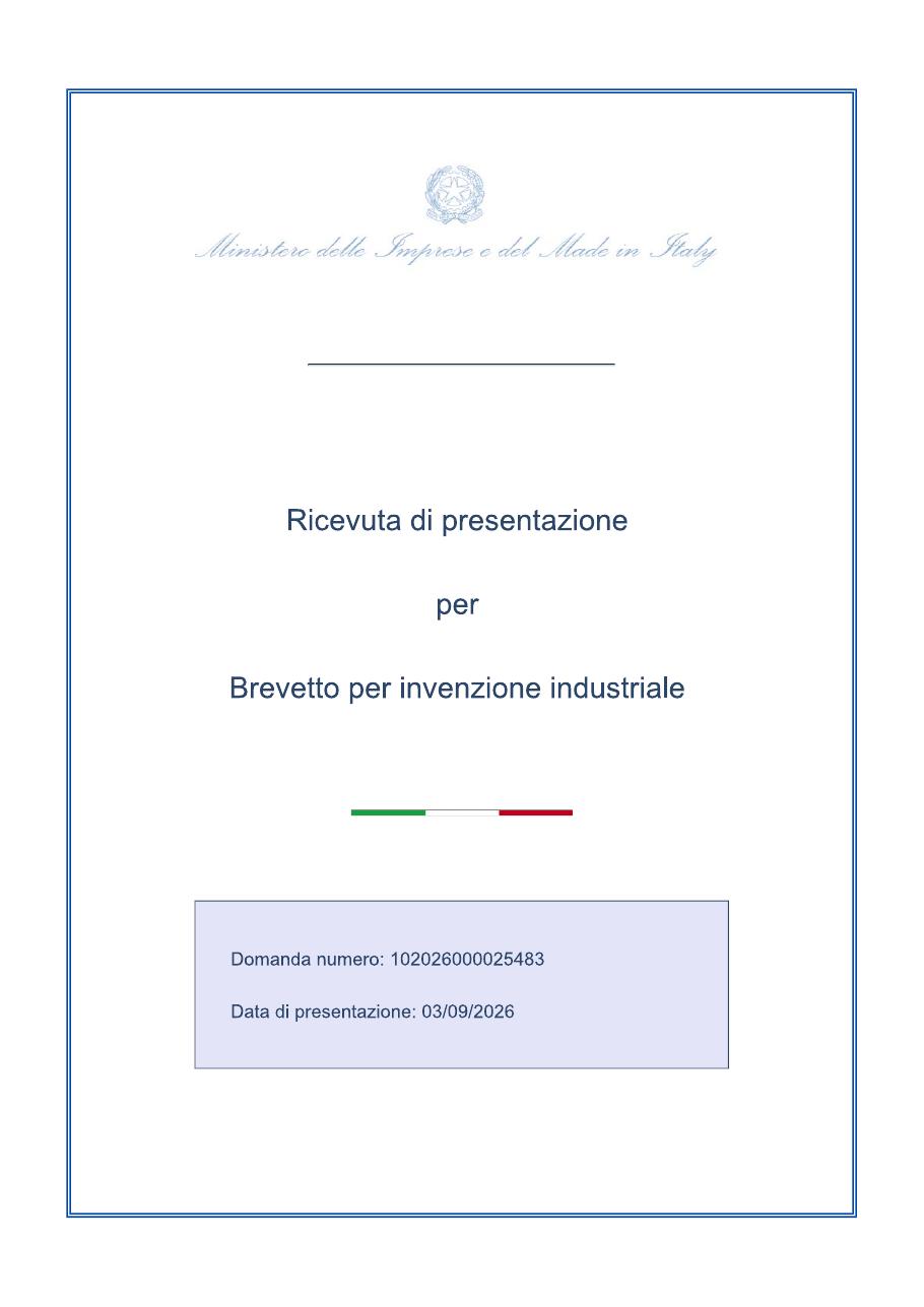 Ricevuta della domanda di brevetto Metodo PAC